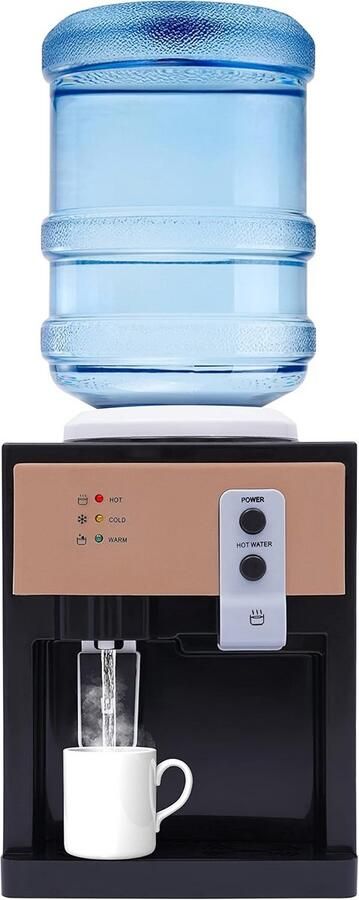 Waterdispenser Waterkoeler Drinken Koelen Verwarmen Compact Desktop Model 36 x 24 x 27 cm Zwart