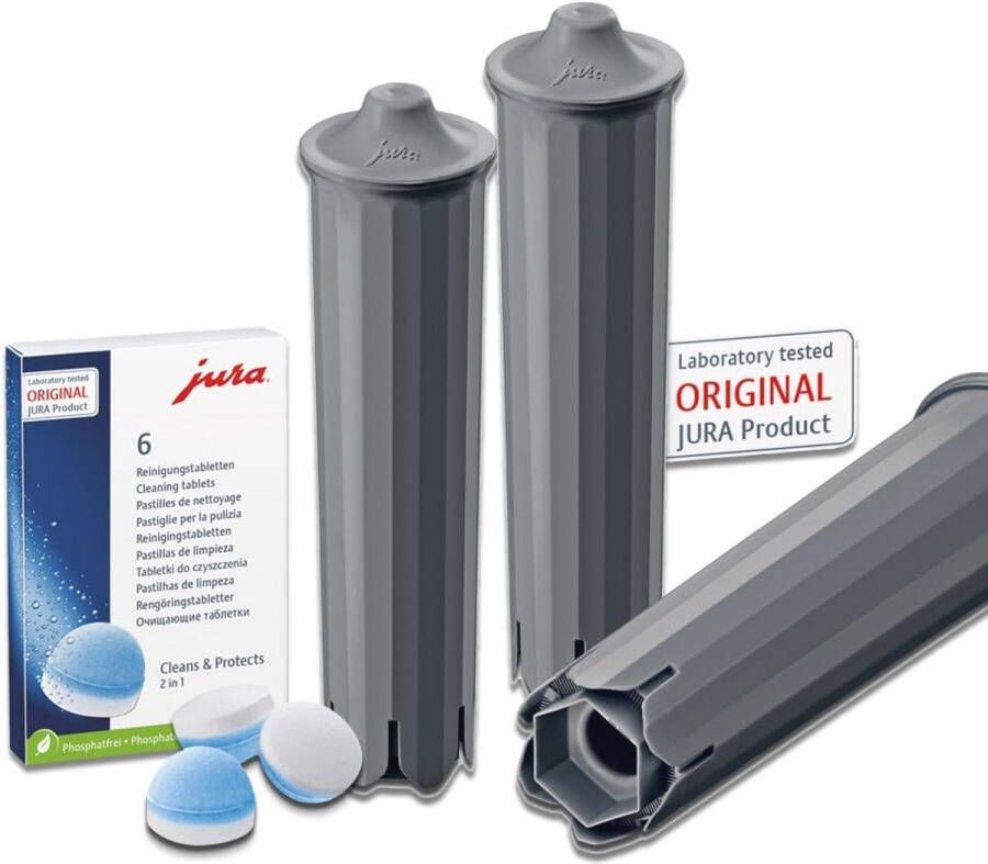 Waterfilter en Reinigingstabletten voor Koffiezetapparaten 3 Stuks Waterfilter en 6 Stuks Reinigingstabletten