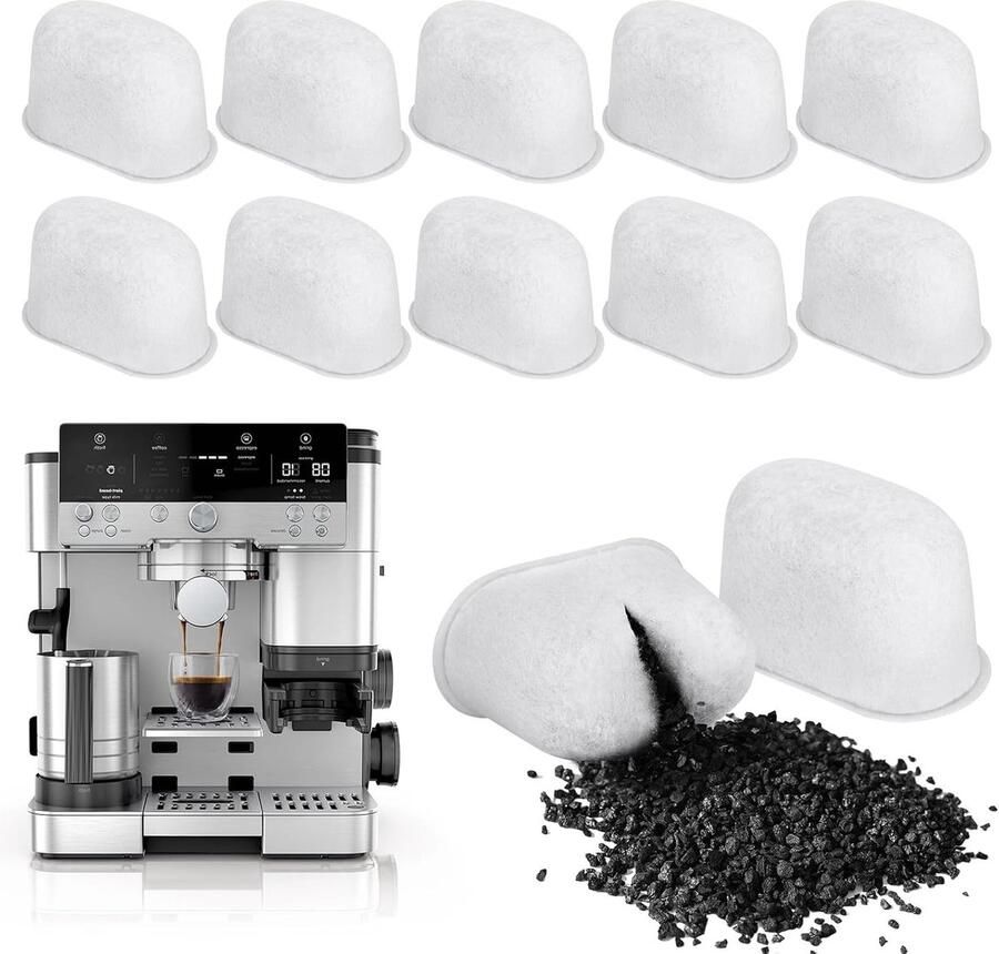Waterfilter Invoegen voor Luxe Koffiemachines 12 Stuks Actieve Koolstof Filters voor Koffie Geschikt voor Ninja ES601UK ES701UK ES501UK ES651UK en ES655COUK