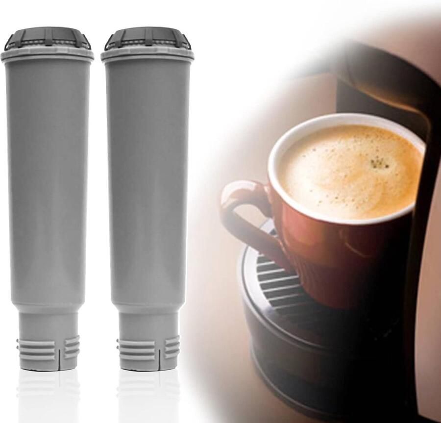 Waterfilter voor Koffiemachine 2 Stuks Grijs Koffiewaterfilter van PP Materiaal voor Optimale Smaak en Kwaliteit