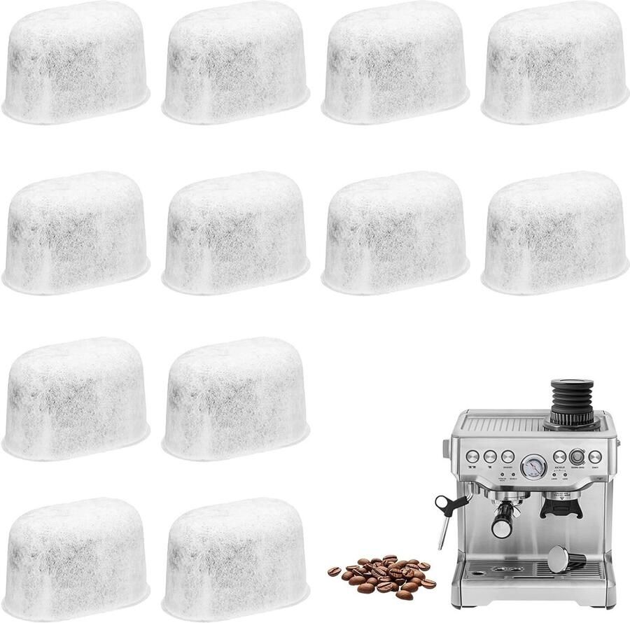 Waterfilter voor Koffiezetapparaat 12 Stuks Filtercartridges Geurverwijdering en Accessoires voor Koffiemachines