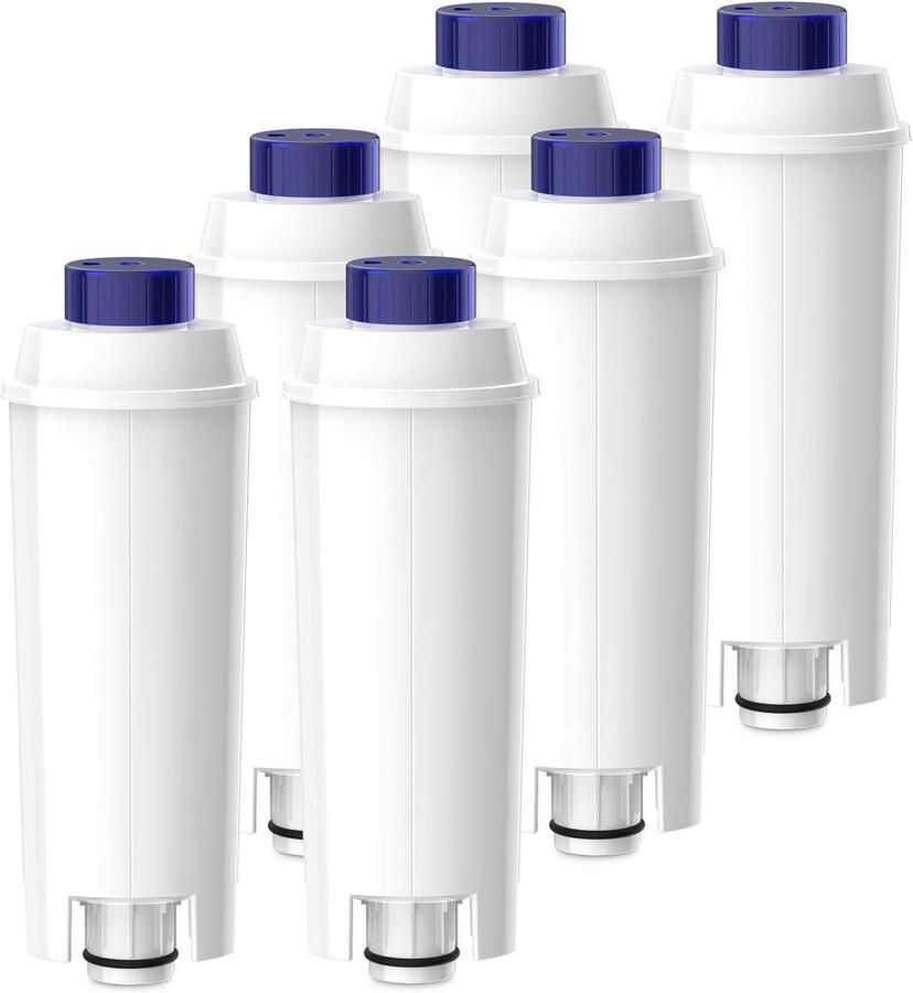 Waterfilters geschikt voor Koffiezetapparaat Delonghi Magnifica s Delonghi Dinamica Filter en ECAM ETAM ESAM BCO Serie Filterpatroon DLSC002 Waterverzachtend Filter (6 stuks)