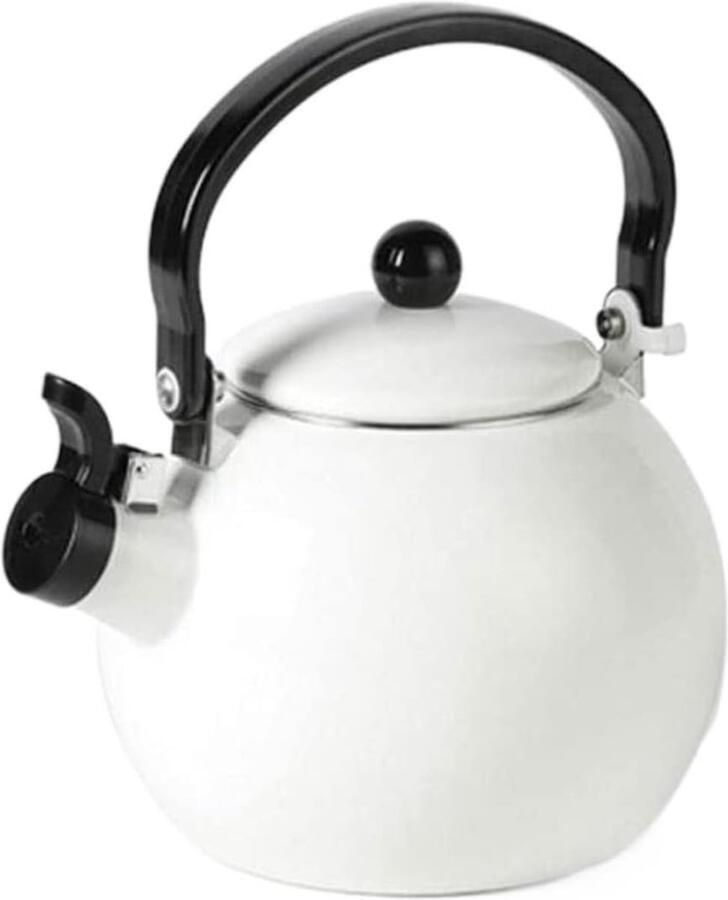 Waterketel Emaille Theepot Fluitketel Water Koken Automatisch Fluitje 1.4 Liter Inhoud