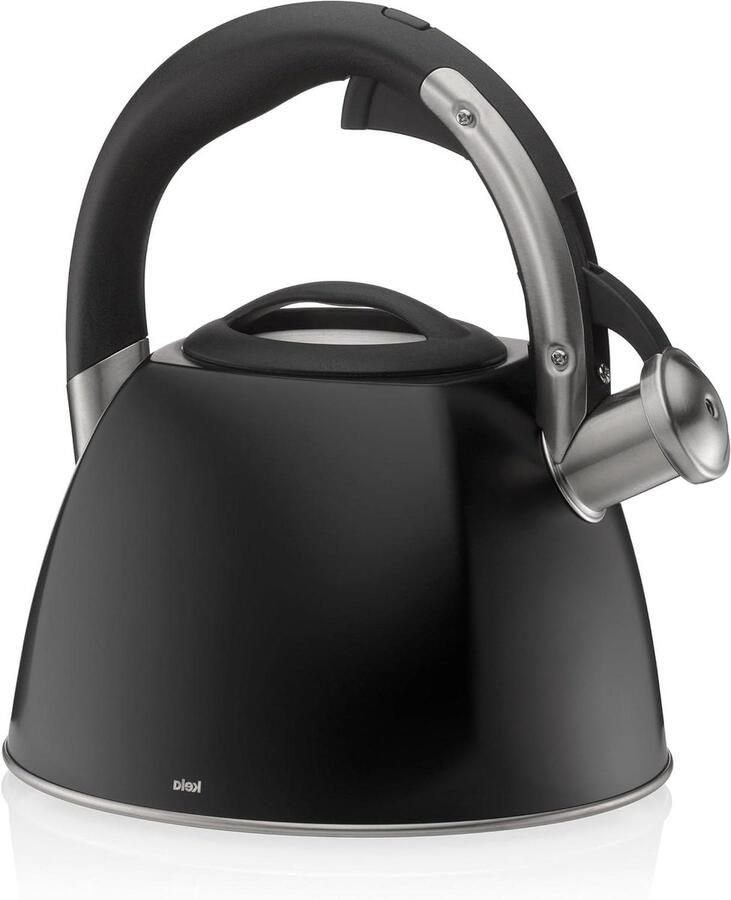 Waterketel Fluitketel Keuken Ketel Water Koken Energiebesparend Koken 2.4 Liter Mat Zwart