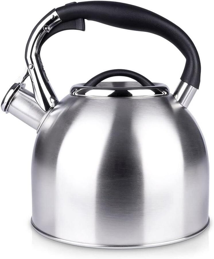 Waterketel Fluitketel Kookpan Water Koken Automatisch Tuitje 27 Liter Zilver