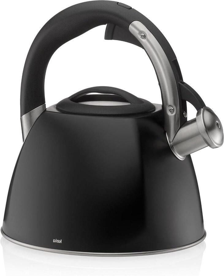 Waterketel Fluitketel Kookpan Water Koken Energiezuinig Koken 2.4 Liter Mat Zwart