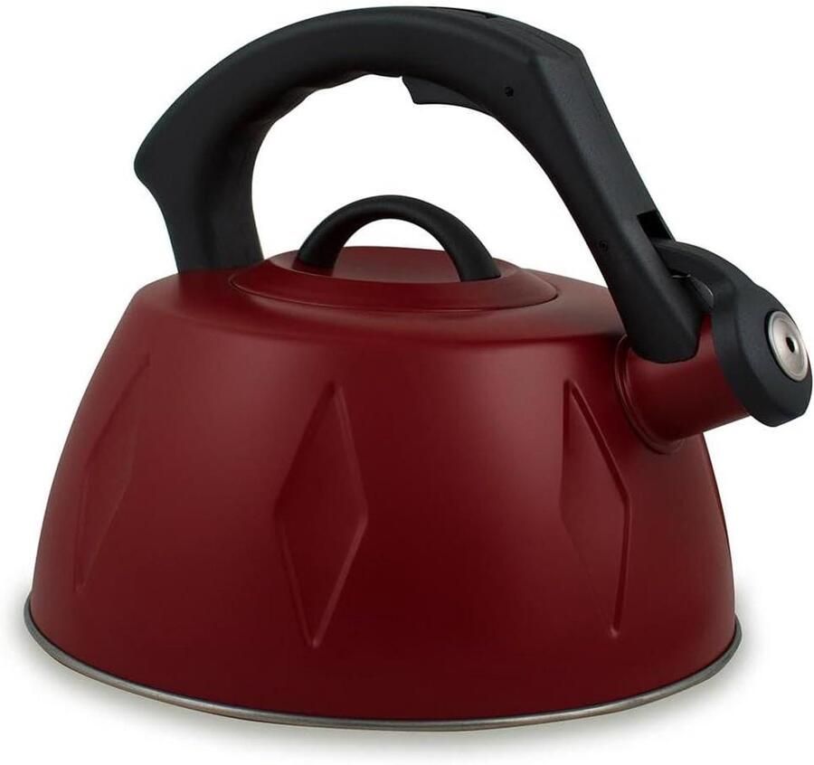 Waterketel Fluitketel Theeketel Kookketel Water Koken Matte Afwerking 3 Liter Rood