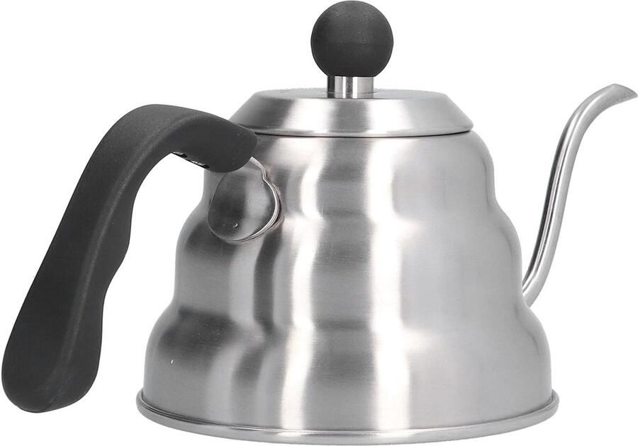 Waterketel Fornuis Schenkketel Koffie Perfecte Koffie Zetten Zwanenhals Uitloop 1 Liter Zilver