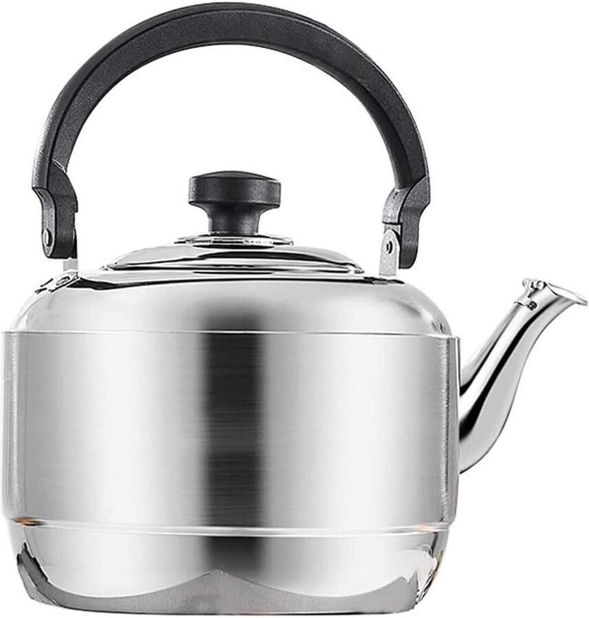 Waterkoker Inductie Fluitketel Rvs Water Koken Verdikte Bodem 5L Capaciteit Zilver