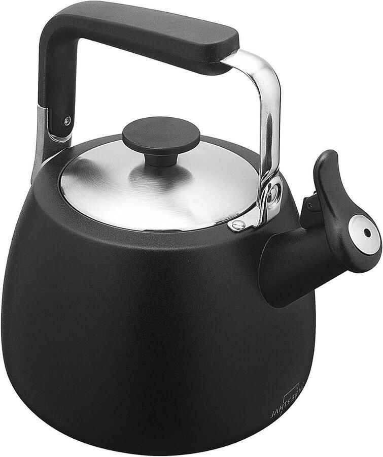 Waterketel Inductie Theepot RVS Water Koken Extra Luide Fluit 28 Liter Zwart