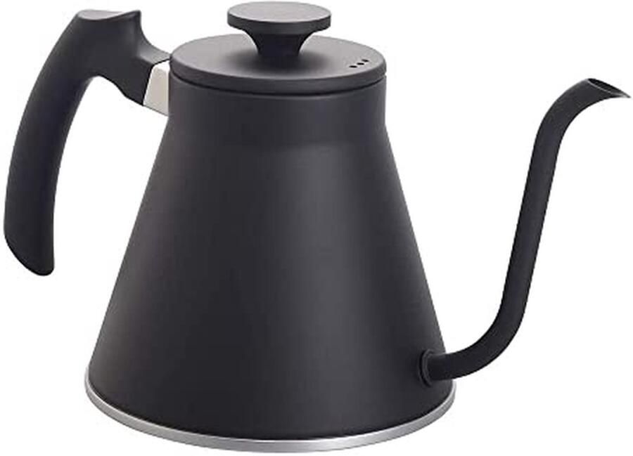 Waterketel Mat Zwart Koffieketel Theeketel Koffie Zetten Gecontroleerd Schenken 1200ml Capaciteit Mat Zwart