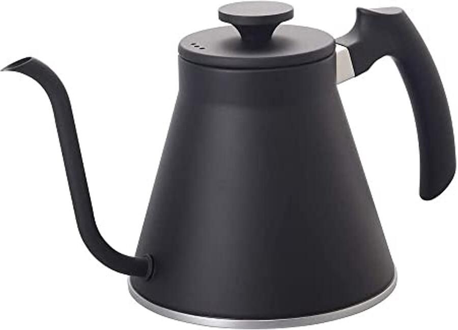 Waterketel Mat Zwart Koffieketel Theeketel Zet Koffie Thee Gecontroleerd Schenken 1200ml Mat Zwart