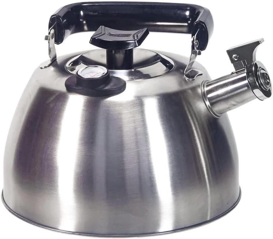Waterketel met Fluit Theeketel Fornuis Water Koken Met Thermometer 3.5 Liter Staal