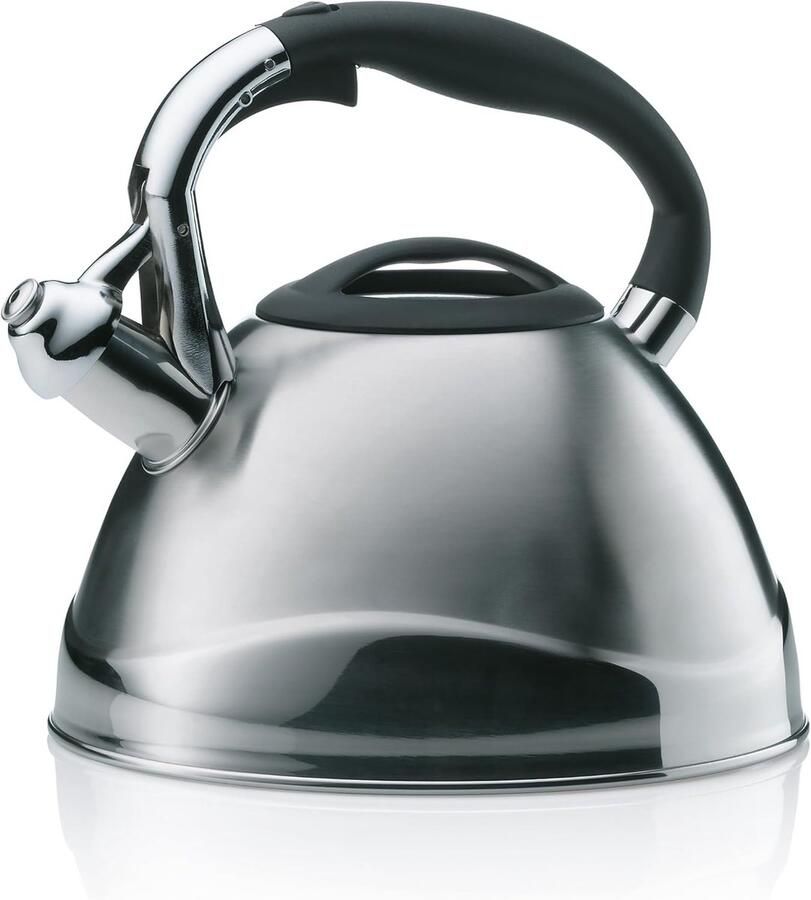 Waterketel met fluitje Theeketel Kookketel Water Koken Geschikt voor inductie 3 Liter Zilver