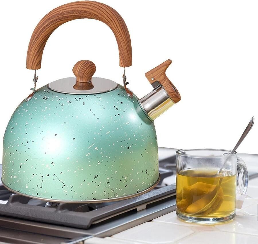 Waterketel Roestvrij Staal Theeketel Inductie Gas Snel Water Koken Luid Fluitje Herinnert 2 Liter Capaciteit