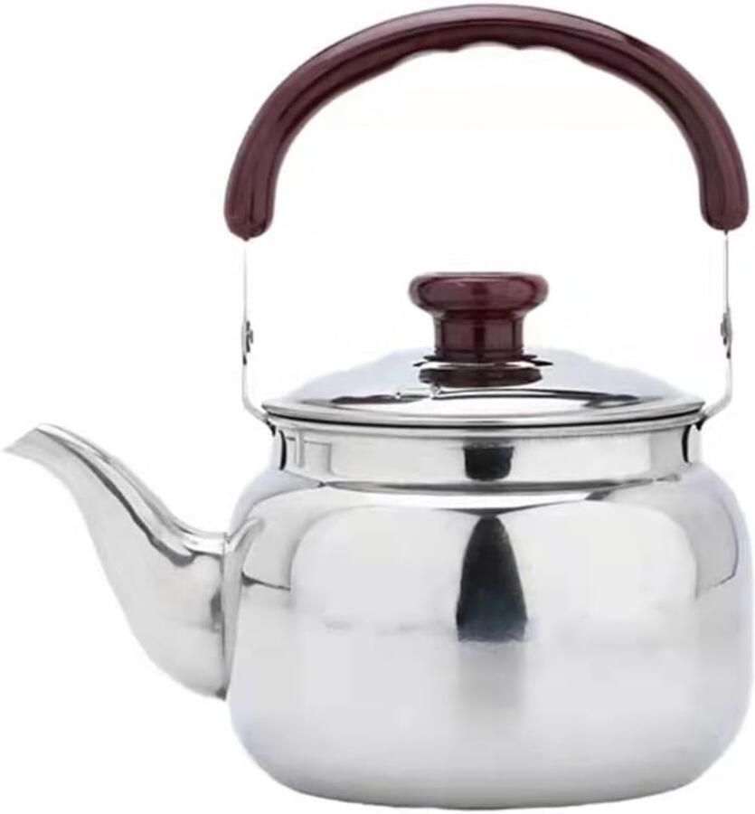 Waterketel Roestvrijstaal Theeketel Fluitketel Water Koken Draagbaar Handvat 1 Liter