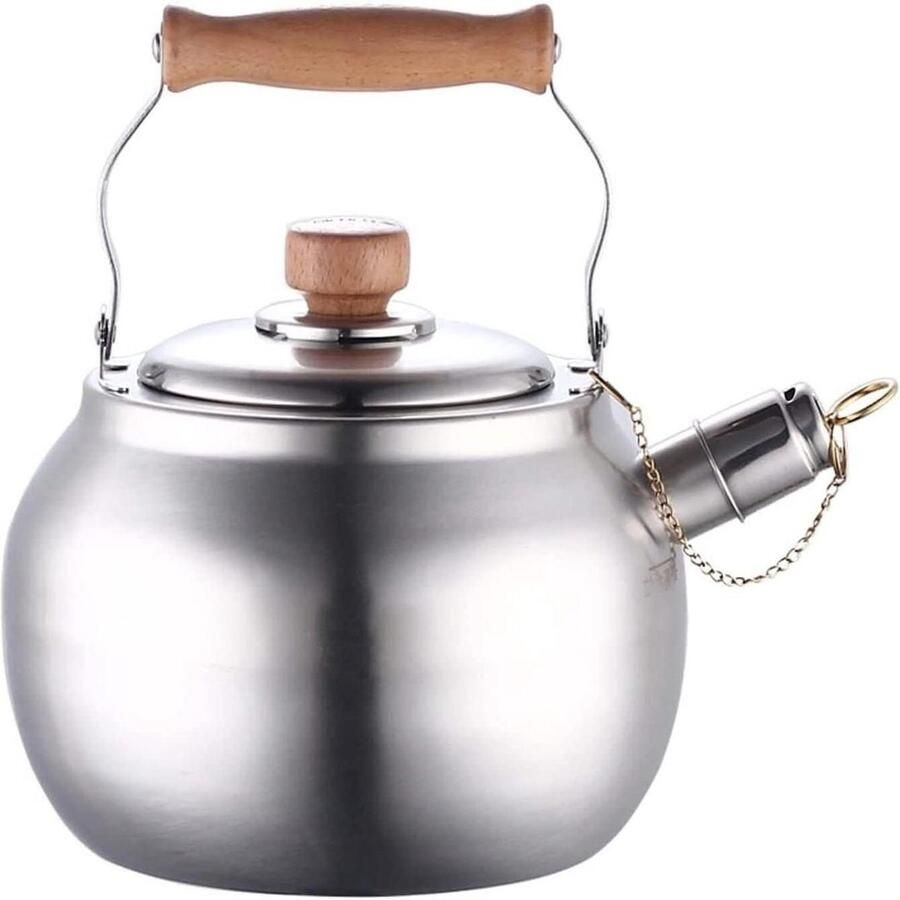 Waterketel Roestvrijstaal Theeketel Fluitketel Water Koken Universeel Geschikt 4 Liter Blauw