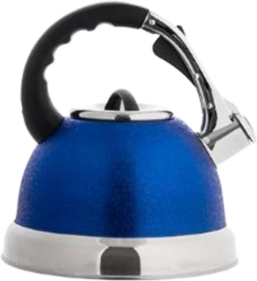 Waterketel Roestvrijstaal Theeketel Kookplaat Water Koken Luid Fluitje 3.5 Liter Blauw