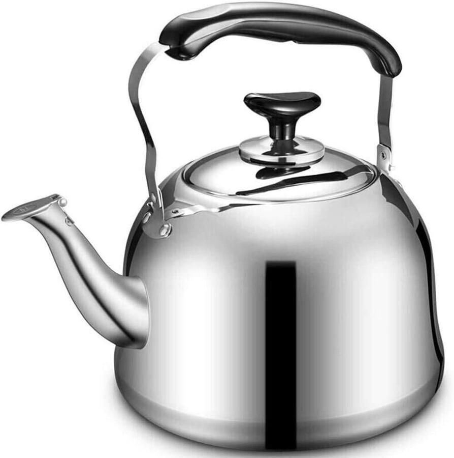 Waterketel RVS Fluitketel Water Koken Grote Capaciteit 4 Liter Rood