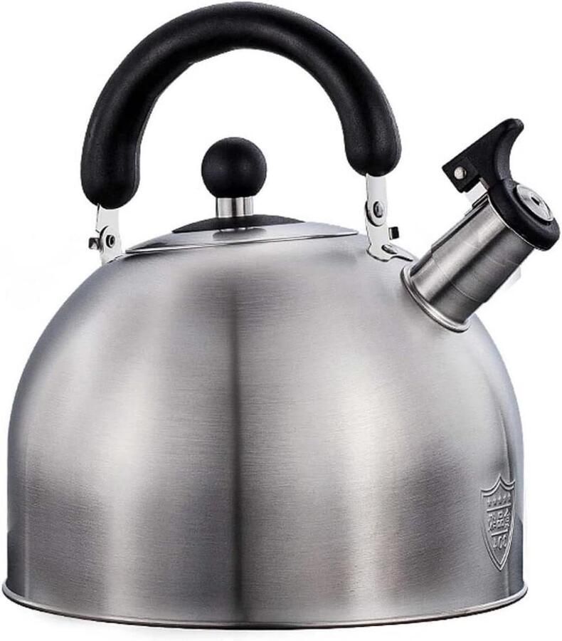 Waterketel Rvs Theeketel Fluitketel Water Koken Universeel Fornuis Geschikt 4.5L Zilverkleurig