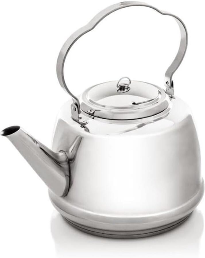 Waterketel RVS Theepot Kookpan Water Verwarmen Snelle Warmte Verdeling 5 Liter Inhoud Zilverkleurig