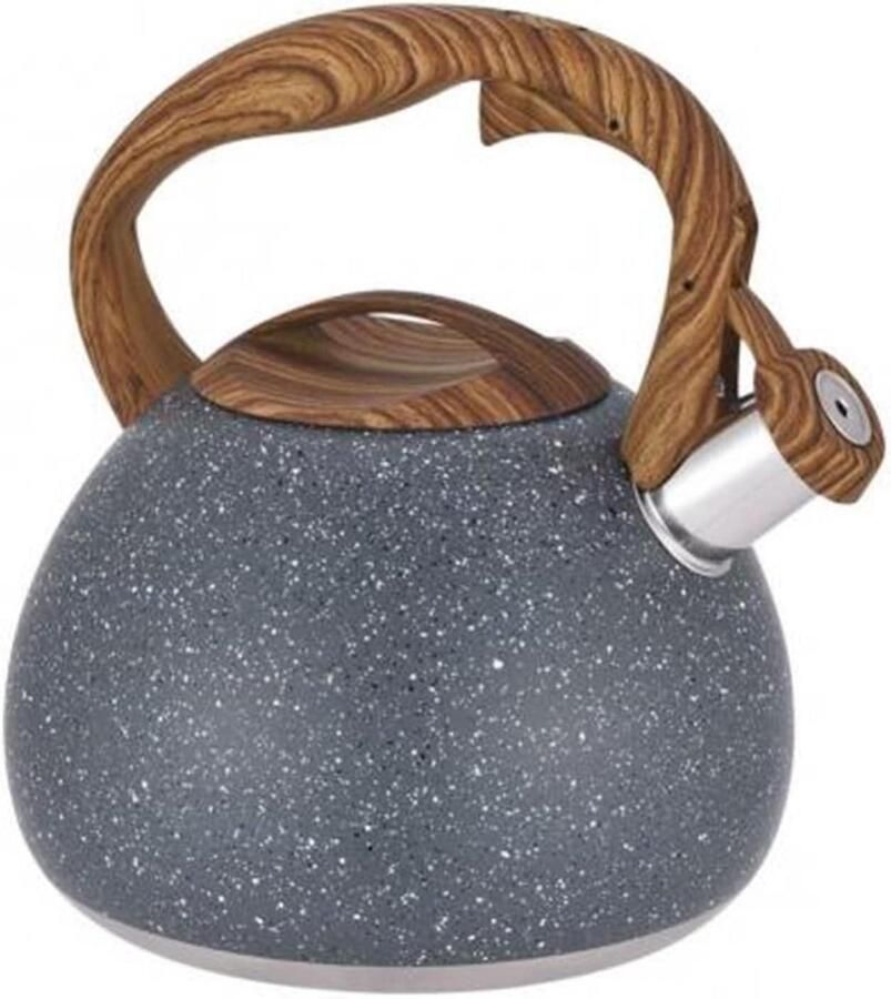 RVS Waterkoker Theepot Ketel Water Koken Zelfsluitend Deksel 300 Gram Wit
