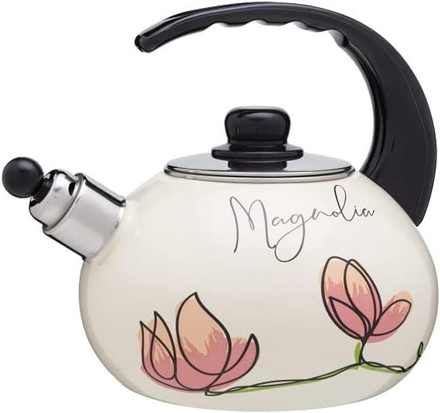 Waterketel Theeketel fluitketel Water koken Geschikt alle warmtebronnen 22 liter Magnolia