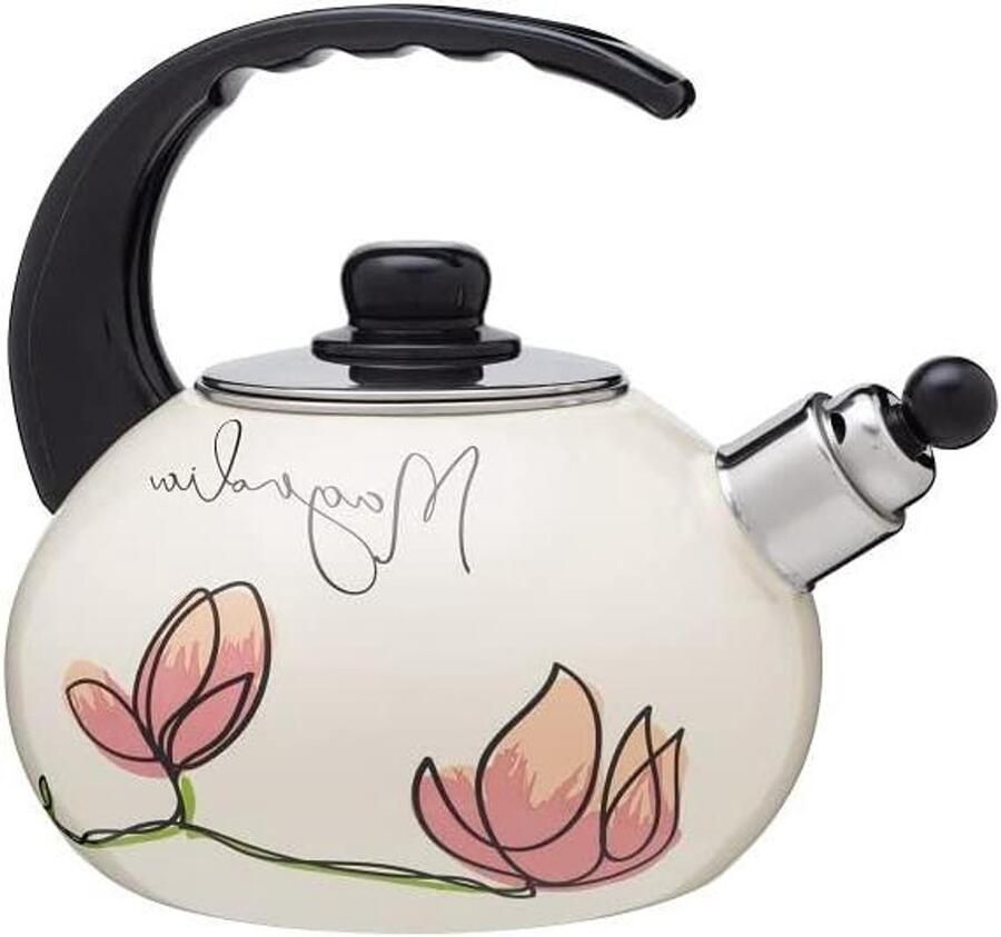 Waterketel Theeketel fluitketel Water koken Geschikt voor alle warmtebronnen 22 liter Magnolia