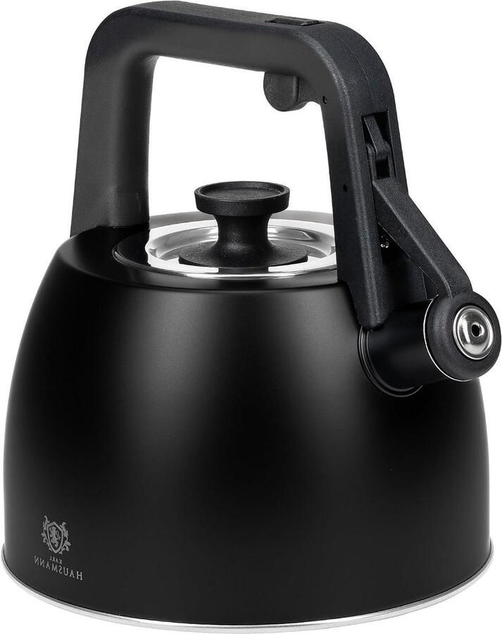 Waterketel Theeketel Fluitketel Water Koken Luide Signaaltoon 25 Liter Zwart
