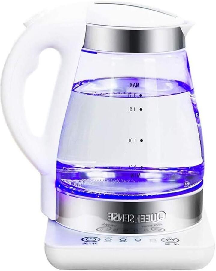 Waterkoker Glas Theeketel Snelkoker Snel Water Koken Automatische Uitschakeling 17 Liter Zilver