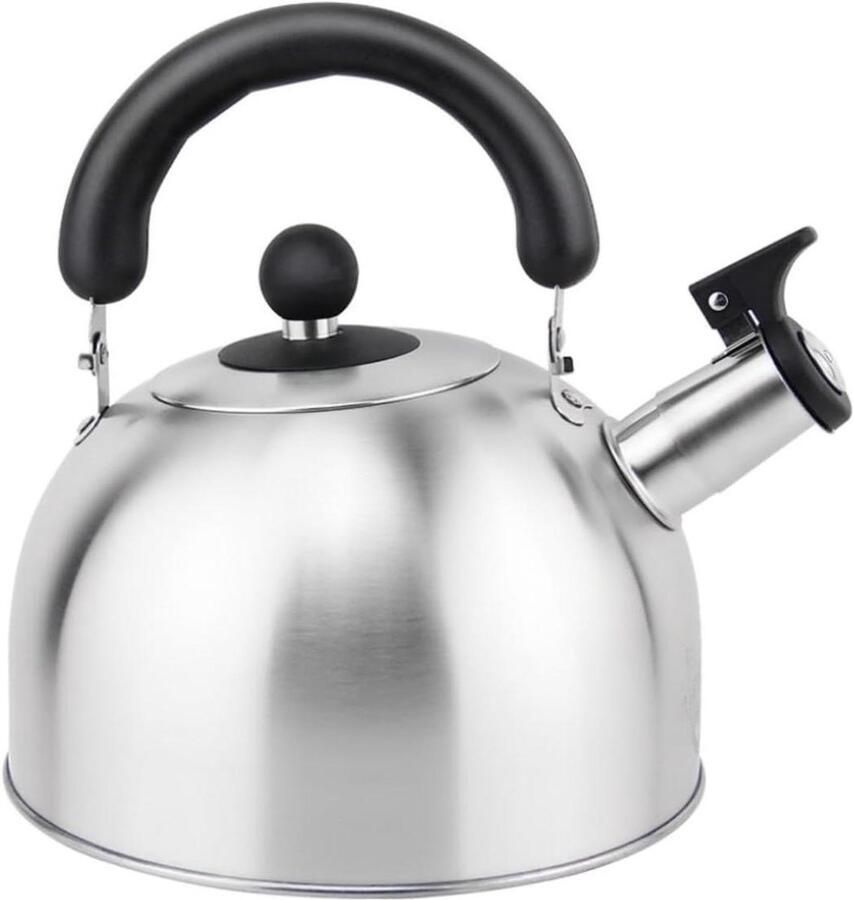 Waterketel Theeketel Roestvrijstaal Water Koken Luid Fluitend Geluid 3 Liter Zilverkleurig