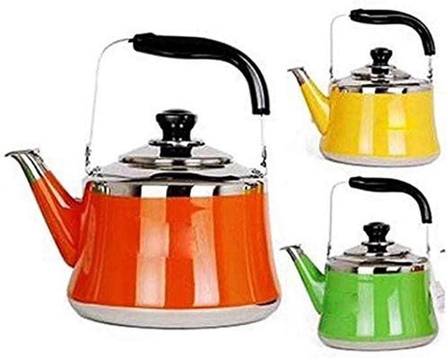 Waterketel Theeketel Snel water koken Grote capaciteit 5 Liter Oranje
