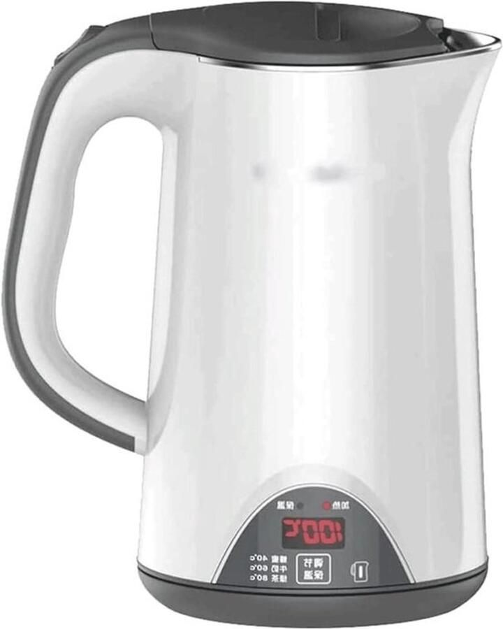 Waterketel Theeketel Warmwaterboiler Snel Water Koken Dubbelwandige Isolatie 1.7 Liter Wit