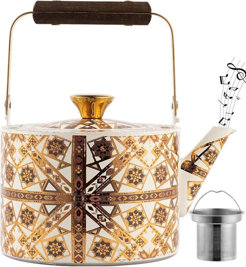 Waterketel Theepot Fornuis Snel Water Koken Roestvrij Staal 1.5 Liter Zilver