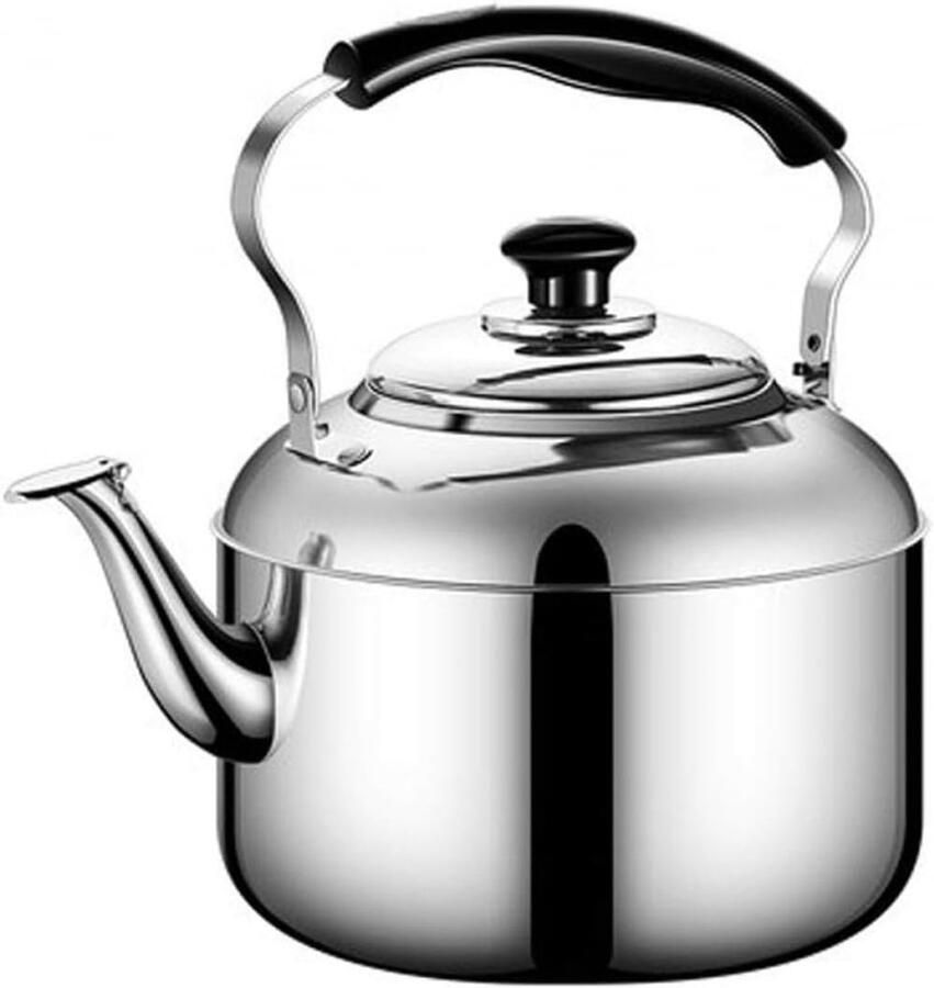Waterketel Theepot Snel Water Koken Geïsoleerde Handgreep 6L Capaciteit Zilver