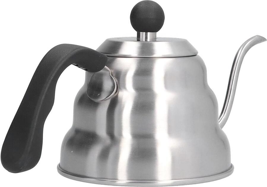 Waterketel Zwanenhals Koffieketel Schenkketel Pour-over Koffie Zetten Nauwkeurig Schenken 1L Zilver