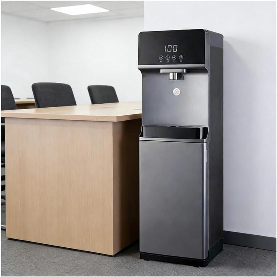 Waterkoeler Dispenser Flessenkoeler Direct Drinken Onderlader Ontwerp 5 Temperatuurstanden Donkergrijs