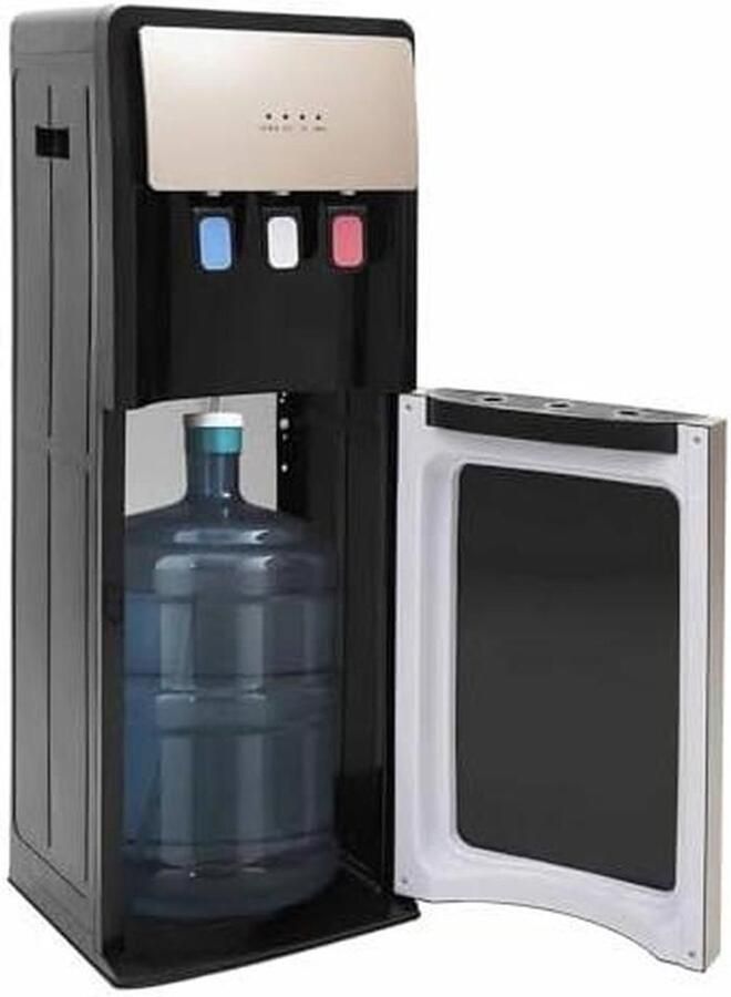 Waterkoeler Dispenser Warme Koude Fontein Direct Drinken Bodemladend Ontwerp 3 Temperatuur Zwart