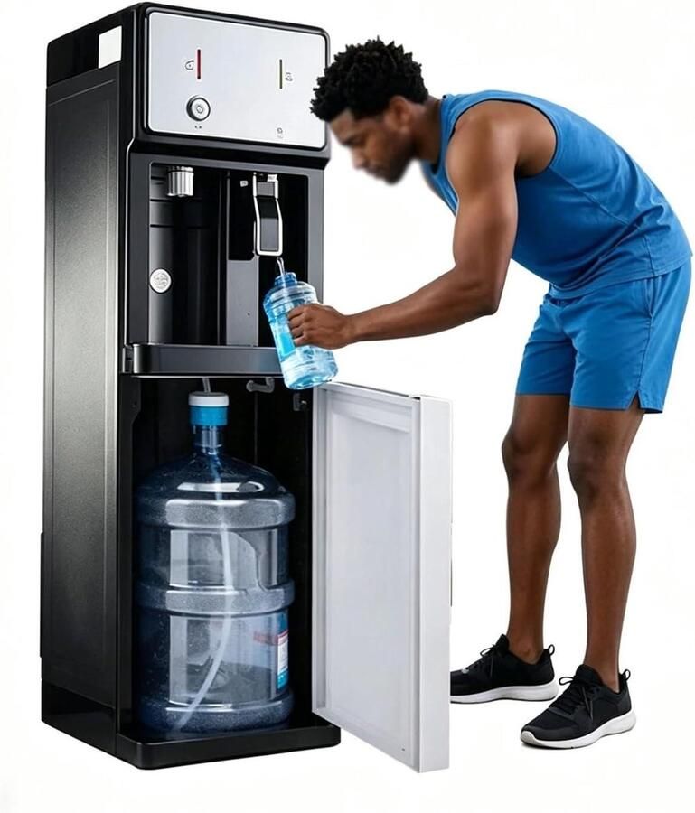 Waterkoeler Dispenser Waterdispenser Warm Koud Drinken Thuis Kantoor Bottom Loading Gemak 110H cm One Color