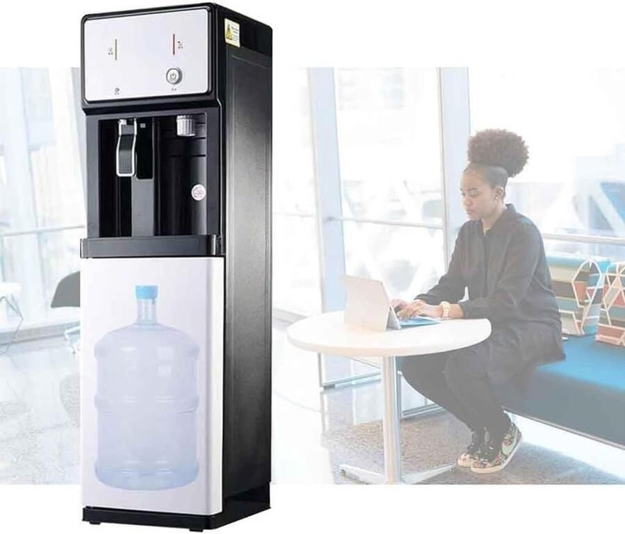 Waterkoeler Waterdispenser Direct Drinken Drie Temperatuurstanden 103 cm Hoog Wit