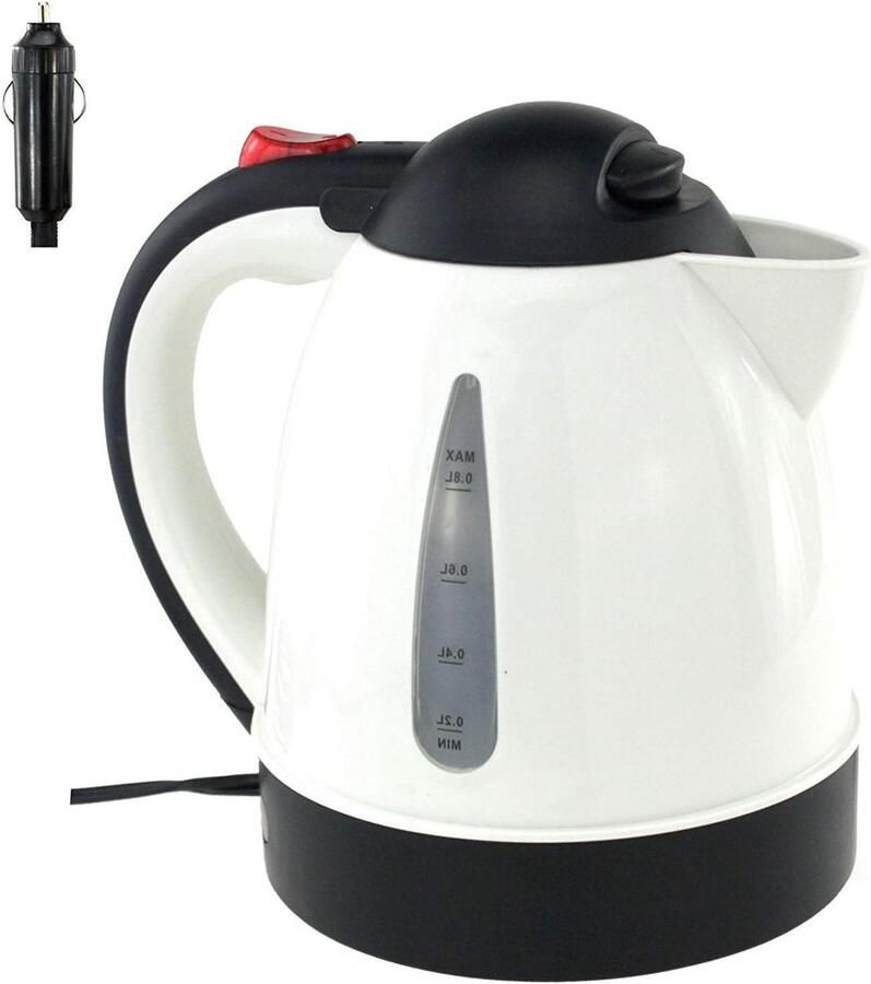Waterkoker 08 L Ketel Zwanenhals Auto Reizen Laag Vermogen 08 Liter Wit