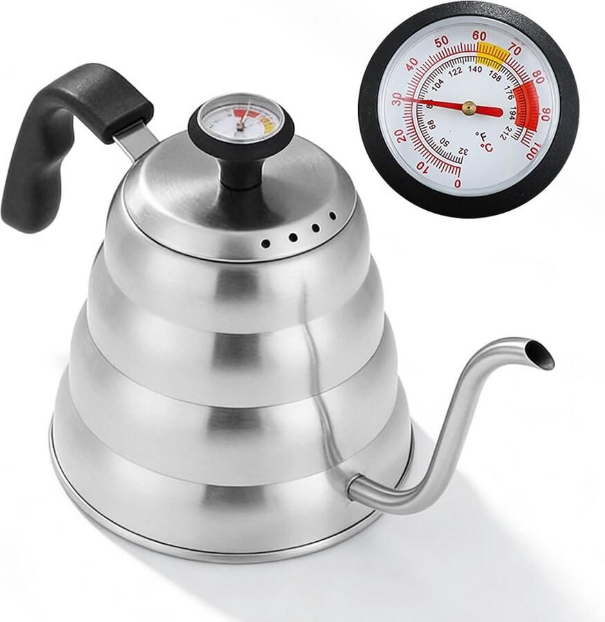 Waterkoker 1 l zwanenhalsketel roestvrij staal koffieketel met