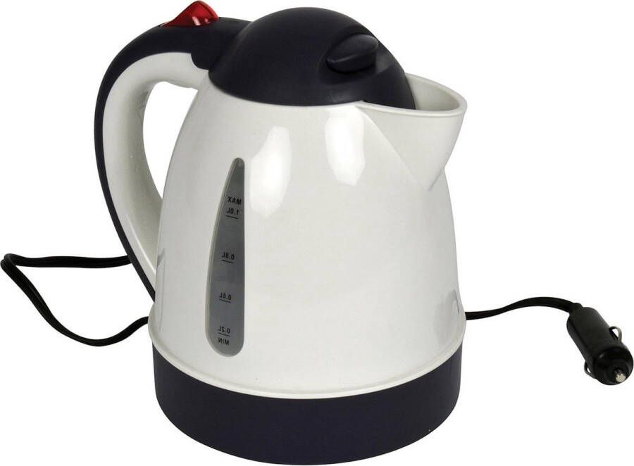 Waterkoker 1 liter 12V Wit Compact formaat Camper en boot Reiswaterkoker - Foto 1