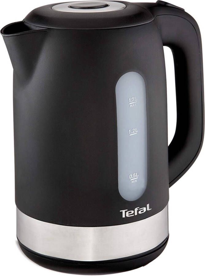 Elektrische Waterkoker Kookpan Water Snel Water Koken Roestvrij Metaal 1.7 Liter Zwart - Foto 2