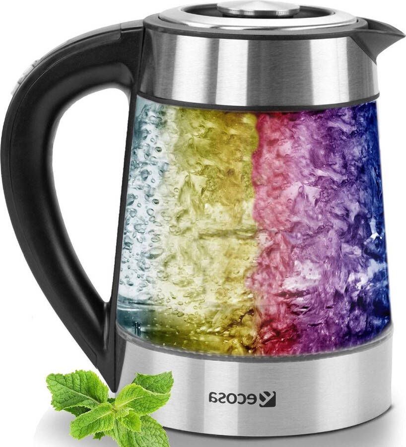 Waterkoker 17 liter 2200 watt roestvrij staal temperatuurkeuze theekoker BPA-vrij warmhoudfunctie ledverlichting kleurverandering temperatuurinstelling 40 °C 100 °C