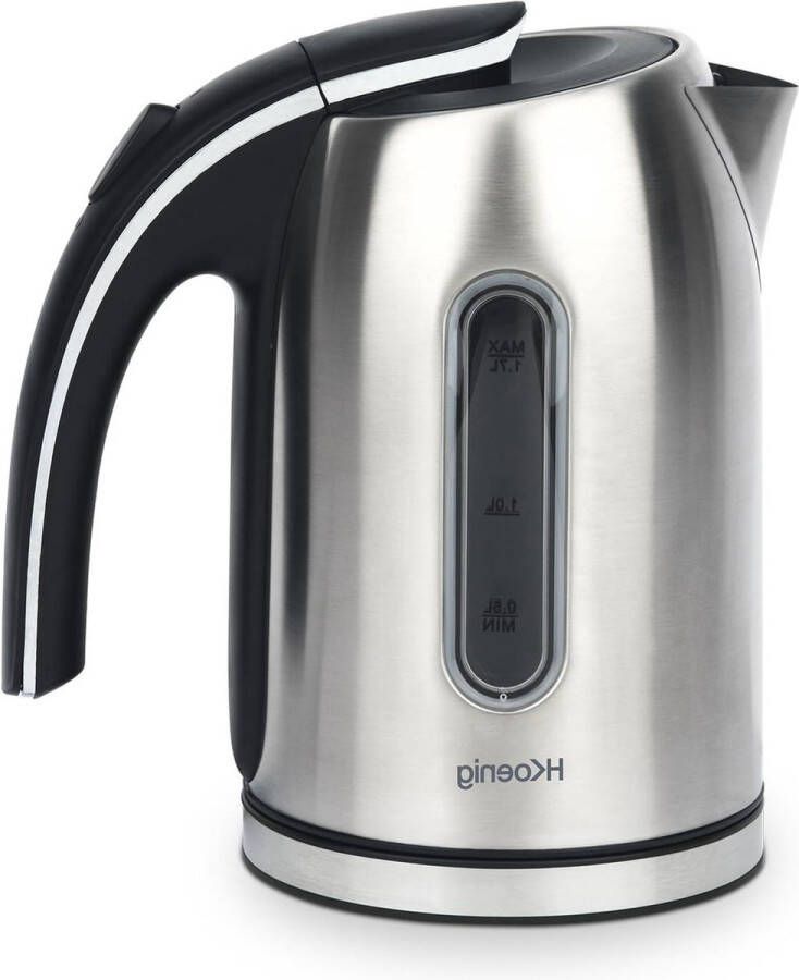 Waterkoker 1.7L Roestvrijstaal Snelkokend en Compact 2200W Zichtbaar Waterniveau Afwasbaar Verlichte indicator
