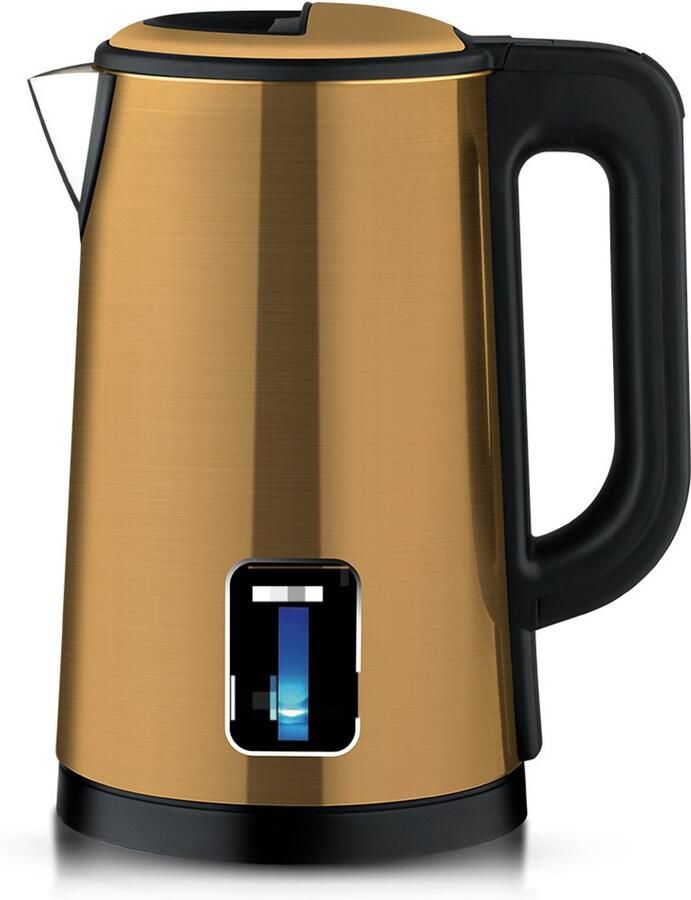 Waterkoker 220V elektrische waterkoker roestvrij staal huishoudelijke thermoswaterkoker 2 5L grote capaciteit automatische uitschakeling oranje