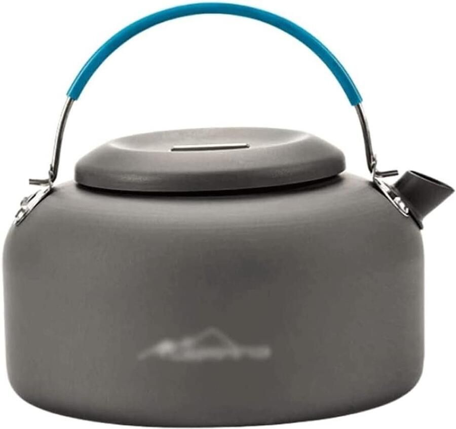 Waterkoker Aluminium Theepot Ketel Outdoor Koken Compact Lichtgewicht 1.4L Capaciteit Donkergrijs