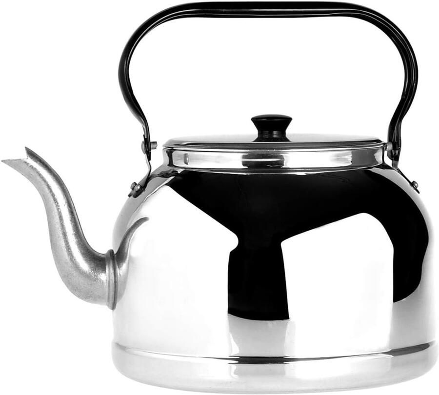 Waterkoker Aluminium Theepot Waterkoker Snel Water Koken Fluitend Signaal 2.2 Liter Grijs