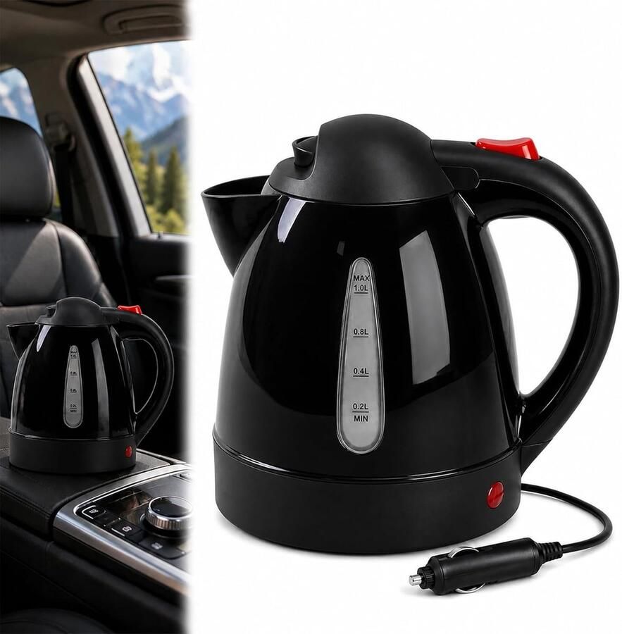 Waterkoker auto 12V camping waterkoker 1 liter 150W
